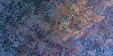 Soyut arka plan sanatı. 2D çizim. Etkileyici yağlı boya resim. Tuvalde fırça darbeleri. Modern sanat. Çok renkli arkaplan. Çağdaş sanat. İfade. Sanatsal dijital palet.