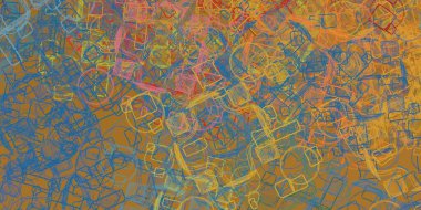 Soyut arka plan sanatı. 2D çizim. Etkileyici yağlı boya resim. Tuvalde fırça darbeleri. Modern sanat. Çok renkli arkaplan. Çağdaş sanat. İfade. Sanatsal dijital palet.