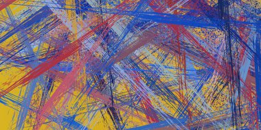 Soyut arka plan sanatı. 2D çizim. Etkileyici yağlı boya resim. Tuvalde fırça darbeleri. Modern sanat. Çok renkli arkaplan. Çağdaş sanat. İfade. Sanatsal dijital palet.