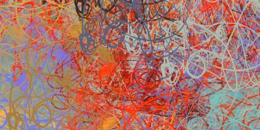 Soyut arka plan sanatı. 2D çizim. Etkileyici yağlı boya resim. Tuvalde fırça darbeleri. Modern sanat. Çok renkli arkaplan. Çağdaş sanat. İfade. Sanatsal dijital palet.