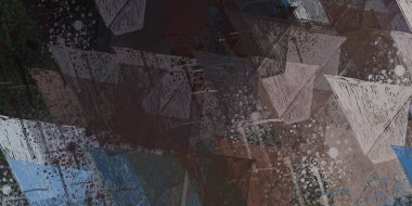 Soyut arka plan sanatı. 2D çizim. Etkileyici yağlı boya resim. Tuvalde fırça darbeleri. Modern sanat. Çok renkli arkaplan. Çağdaş sanat. İfade. Sanatsal dijital palet.