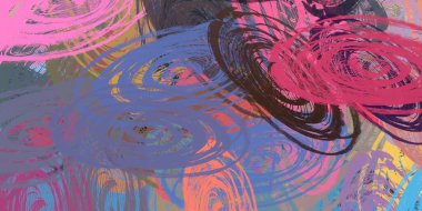 Soyut arka plan sanatı. 2D çizim. Etkileyici yağlı boya resim. Tuvalde fırça darbeleri. Modern sanat. Çok renkli arkaplan. Çağdaş sanat. İfade. Sanatsal dijital palet.