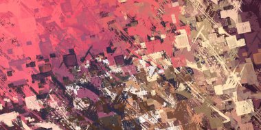 Soyut arka plan sanatı. 2D çizim. Etkileyici yağlı boya resim. Tuvalde fırça darbeleri. Modern sanat. Çok renkli arkaplan. Çağdaş sanat. İfade. Sanatsal dijital palet.