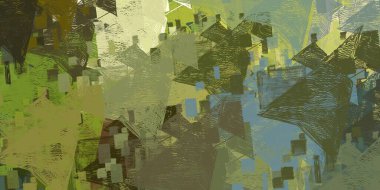 Soyut arka plan sanatı. 2D çizim. Etkileyici yağlı boya resim. Tuvalde fırça darbeleri. Modern sanat. Çok renkli arkaplan. Çağdaş sanat. İfade. Sanatsal dijital palet.