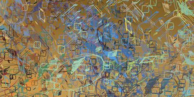 Soyut arka plan sanatı. 2D çizim. Etkileyici yağlı boya resim. Tuvalde fırça darbeleri. Modern sanat. Çok renkli arkaplan. Çağdaş sanat. İfade. Sanatsal dijital palet.