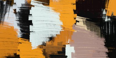 Soyut arka plan sanatı. 2D çizim. Etkileyici yağlı boya resim. Tuvalde fırça darbeleri. Modern sanat. Çok renkli arkaplan. Çağdaş sanat. İfade. Sanatsal dijital palet.