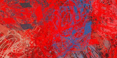 Soyut arka plan sanatı. 2D çizim. Etkileyici yağlı boya resim. Tuvalde fırça darbeleri. Modern sanat. Çok renkli arkaplan. Çağdaş sanat. İfade. Sanatsal dijital palet.