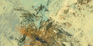 Soyut arka plan sanatı. 2D çizim. Etkileyici yağlı boya resim. Tuvalde fırça darbeleri. Modern sanat. Çok renkli arkaplan. Çağdaş sanat. İfade. Sanatsal dijital palet.