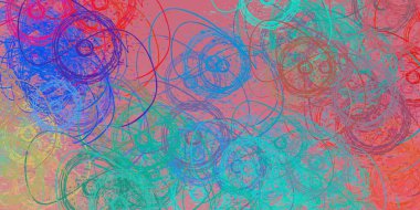 Soyut arka plan sanatı. 2D çizim. Etkileyici yağlı boya resim. Tuvalde fırça darbeleri. Modern sanat. Çok renkli arkaplan. Çağdaş sanat. İfade. Sanatsal dijital palet.