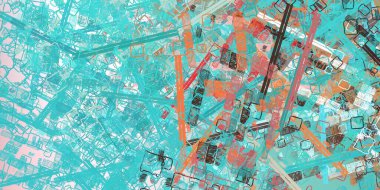 Soyut arka plan sanatı. 2D çizim. Etkileyici yağlı boya resim. Tuvalde fırça darbeleri. Modern sanat. Çok renkli arkaplan. Çağdaş sanat. İfade. Sanatsal dijital palet.