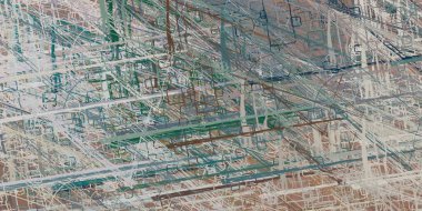 Soyut arka plan sanatı. 2D çizim. Etkileyici yağlı boya resim. Tuvalde fırça darbeleri. Modern sanat. Çok renkli arkaplan. Çağdaş sanat. İfade. Sanatsal dijital palet.