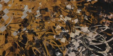 Soyut arka plan sanatı. 2D çizim. Etkileyici yağlı boya resim. Tuvalde fırça darbeleri. Modern sanat. Çok renkli arkaplan. Çağdaş sanat. İfade. Sanatsal dijital palet.