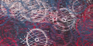 Soyut arka plan sanatı. 2D çizim. Etkileyici yağlı boya resim. Tuvalde fırça darbeleri. Modern sanat. Çok renkli arkaplan. Çağdaş sanat. İfade. Sanatsal dijital palet.