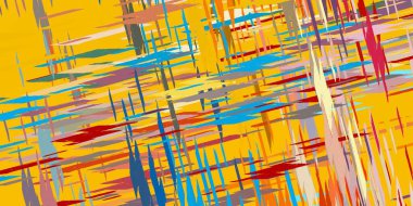 Soyut arka plan sanatı. 2D çizim. Etkileyici yağlı boya resim. Tuvalde fırça darbeleri. Modern sanat. Çok renkli arkaplan. Çağdaş sanat. İfade. Sanatsal dijital palet.