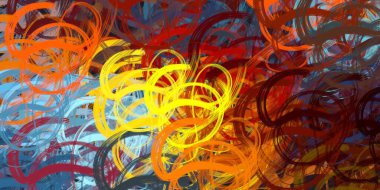 Soyut arka plan sanatı. 2D çizim. Etkileyici yağlı boya resim. Tuvalde fırça darbeleri. Modern sanat. Çok renkli arkaplan. Çağdaş sanat. İfade. Sanatsal dijital palet.