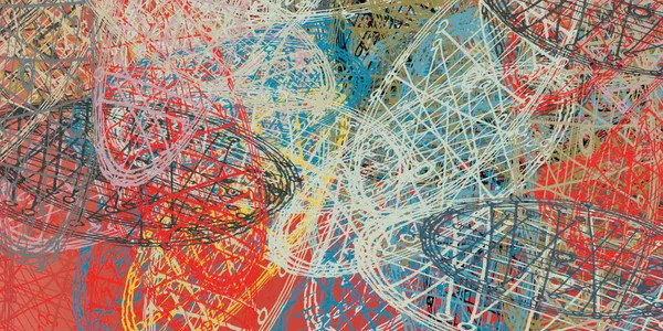 Soyut arka plan sanatı. 2D çizim. Etkileyici yağlı boya resim. Tuvalde fırça darbeleri. Modern sanat. Çok renkli arkaplan. Çağdaş sanat. İfade. Sanatsal dijital palet.