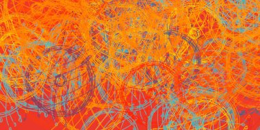 Soyut arka plan sanatı. 2D çizim. Etkileyici yağlı boya resim. Tuvalde fırça darbeleri. Modern sanat. Çok renkli arkaplan. Çağdaş sanat. İfade. Sanatsal dijital palet.