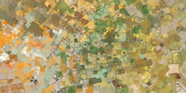 Soyut arka plan sanatı. 2D çizim. Etkileyici yağlı boya resim. Tuvalde fırça darbeleri. Modern sanat. Çok renkli arkaplan. Çağdaş sanat. İfade. Sanatsal dijital palet.