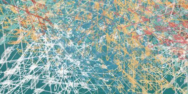 Soyut arka plan sanatı. 2D çizim. Etkileyici yağlı boya resim. Tuvalde fırça darbeleri. Modern sanat. Çok renkli arkaplan. Çağdaş sanat. İfade. Sanatsal dijital palet.