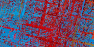 Soyut arka plan sanatı. 2D çizim. Etkileyici yağlı boya resim. Tuvalde fırça darbeleri. Modern sanat. Çok renkli arkaplan. Çağdaş sanat. İfade. Sanatsal dijital palet.