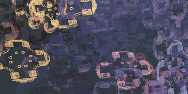 Soyut arka plan sanatı. 2D çizim. Etkileyici yağlı boya resim. Tuvalde fırça darbeleri. Modern sanat. Çok renkli arkaplan. Çağdaş sanat. İfade. Sanatsal dijital palet.