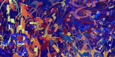 Soyut arka plan sanatı. 2D çizim. Etkileyici yağlı boya resim. Tuvalde fırça darbeleri. Modern sanat. Çok renkli arkaplan. Çağdaş sanat. İfade. Sanatsal dijital palet.