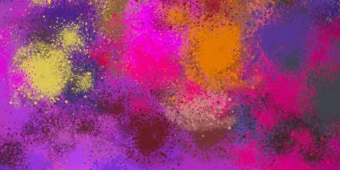 Soyut arka plan sanatı. 2D çizim. Etkileyici yağlı boya resim. Tuvalde fırça darbeleri. Modern sanat. Çok renkli arkaplan. Çağdaş sanat. İfade. Sanatsal dijital palet.