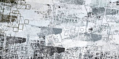 Soyut arka plan sanatı. 2D çizim. Etkileyici yağlı boya resim. Tuvalde fırça darbeleri. Modern sanat. Çok renkli arkaplan. Çağdaş sanat. İfade. Sanatsal dijital palet.