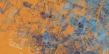 Soyut arka plan sanatı. 2D çizim. Etkileyici yağlı boya resim. Tuvalde fırça darbeleri. Modern sanat. Çok renkli arkaplan. Çağdaş sanat. İfade. Sanatsal dijital palet.