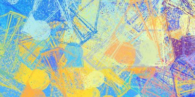 Soyut arka plan sanatı. 2D çizim. Etkileyici yağlı boya resim. Tuvalde fırça darbeleri. Modern sanat. Çok renkli arkaplan. Çağdaş sanat. İfade. Sanatsal dijital palet.