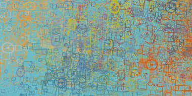 Soyut arka plan sanatı. 2D çizim. Etkileyici yağlı boya resim. Tuvalde fırça darbeleri. Modern sanat. Çok renkli arkaplan. Çağdaş sanat. İfade. Sanatsal dijital palet.