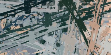 Soyut arka plan sanatı. 2D çizim. Etkileyici yağlı boya resim. Tuvalde fırça darbeleri. Modern sanat. Çok renkli arkaplan. Çağdaş sanat. İfade. Sanatsal dijital palet.