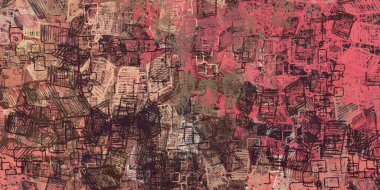 Soyut arka plan sanatı. 2D çizim. Etkileyici yağlı boya resim. Tuvalde fırça darbeleri. Modern sanat. Çok renkli arkaplan. Çağdaş sanat. İfade. Sanatsal dijital palet.