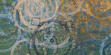 Soyut arka plan sanatı. 2D çizim. Etkileyici yağlı boya resim. Tuvalde fırça darbeleri. Modern sanat. Çok renkli arkaplan. Çağdaş sanat. İfade. Sanatsal dijital palet.