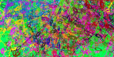 Soyut arka plan sanatı. 2D çizim. Etkileyici yağlı boya resim. Tuvalde fırça darbeleri. Modern sanat. Çok renkli arkaplan. Çağdaş sanat. İfade. Sanatsal dijital palet.