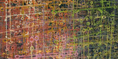 Soyut arka plan sanatı. 2D çizim. Etkileyici yağlı boya resim. Tuvalde fırça darbeleri. Modern sanat. Çok renkli arkaplan. Çağdaş sanat. İfade. Sanatsal dijital palet.