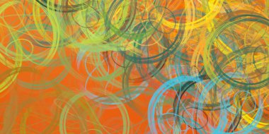 Soyut arka plan sanatı. 2D çizim. Etkileyici yağlı boya resim. Tuvalde fırça darbeleri. Modern sanat. Çok renkli arkaplan. Çağdaş sanat. İfade. Sanatsal dijital palet.