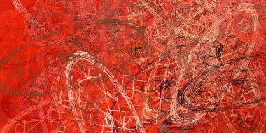 Soyut arka plan sanatı. 2D çizim. Etkileyici yağlı boya resim. Tuvalde fırça darbeleri. Modern sanat. Çok renkli arkaplan. Çağdaş sanat. İfade. Sanatsal dijital palet.