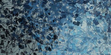 Soyut arka plan sanatı. 2D çizim. Etkileyici yağlı boya resim. Tuvalde fırça darbeleri. Modern sanat. Çok renkli arkaplan. Çağdaş sanat. İfade. Sanatsal dijital palet.