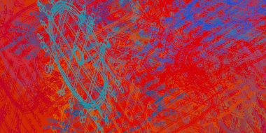 Soyut arka plan sanatı. 2D çizim. Etkileyici yağlı boya resim. Tuvalde fırça darbeleri. Modern sanat. Çok renkli arkaplan. Çağdaş sanat. İfade. Sanatsal dijital palet.