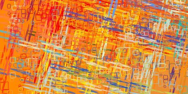 Soyut arka plan sanatı. 2D çizim. Etkileyici yağlı boya resim. Tuvalde fırça darbeleri. Modern sanat. Çok renkli arkaplan. Çağdaş sanat. İfade. Sanatsal dijital palet.