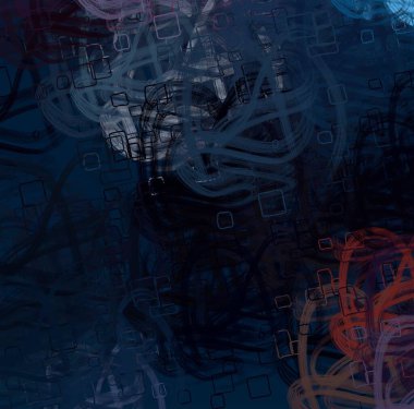 Soyut arka plan sanatı. 2D çizim. Etkileyici yağlı boya resim. Tuvalde fırça darbeleri. Modern sanat. Çok renkli arkaplan. Çağdaş sanat. İfade. Sanatsal dijital palet.