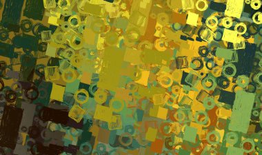 Soyut arka plan sanatı. 2D çizim. Etkileyici yağlı boya resim. Tuvalde fırça darbeleri. Modern sanat. Çok renkli arkaplan. Çağdaş sanat. İfade. Sanatsal dijital palet.