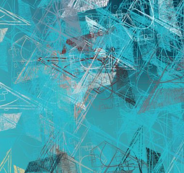 Soyut arka plan sanatı. 2D çizim. Etkileyici yağlı boya resim. Tuvalde fırça darbeleri. Modern sanat. Çok renkli arkaplan. Çağdaş sanat. İfade. Sanatsal dijital palet.