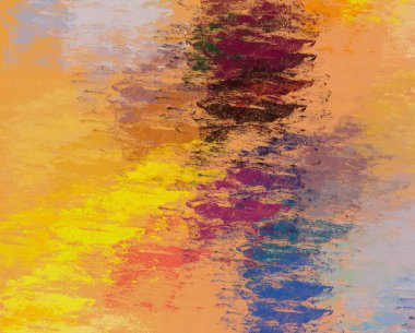 Soyut arka plan sanatı. 2D çizim. Etkileyici yağlı boya resim. Tuvalde fırça darbeleri. Modern sanat. Çok renkli arkaplan. Çağdaş sanat. İfade. Sanatsal dijital palet.