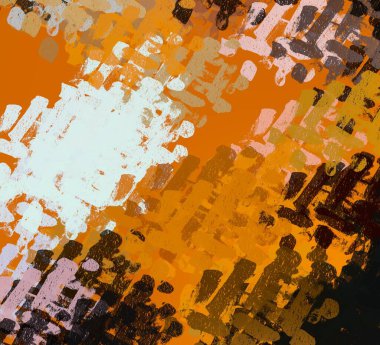 Soyut arka plan sanatı. 2D çizim. Etkileyici yağlı boya resim. Tuvalde fırça darbeleri. Modern sanat. Çok renkli arkaplan. Çağdaş sanat. İfade. Sanatsal dijital palet.