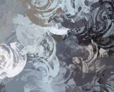 Soyut arka plan sanatı. 2D çizim. Etkileyici yağlı boya resim. Tuvalde fırça darbeleri. Modern sanat. Çok renkli arkaplan. Çağdaş sanat. İfade. Sanatsal dijital palet.