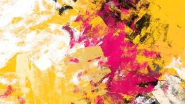 Soyut arka plan sanatı. 2D çizim. Etkileyici yağlı boya resim. Tuvalde fırça darbeleri. Modern sanat. Çok renkli arkaplan. Çağdaş sanat. İfade. Sanatsal dijital palet.