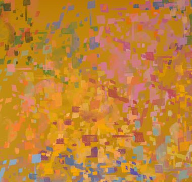 Soyut arka plan sanatı. 2D çizim. Etkileyici yağlı boya resim. Tuvalde fırça darbeleri. Modern sanat. Çok renkli arkaplan. Çağdaş sanat. İfade. Sanatsal dijital palet.