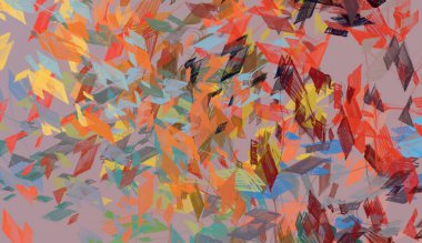 Soyut arka plan sanatı. 2D çizim. Etkileyici yağlı boya resim. Tuvalde fırça darbeleri. Modern sanat. Çok renkli arkaplan. Çağdaş sanat. İfade. Sanatsal dijital palet.